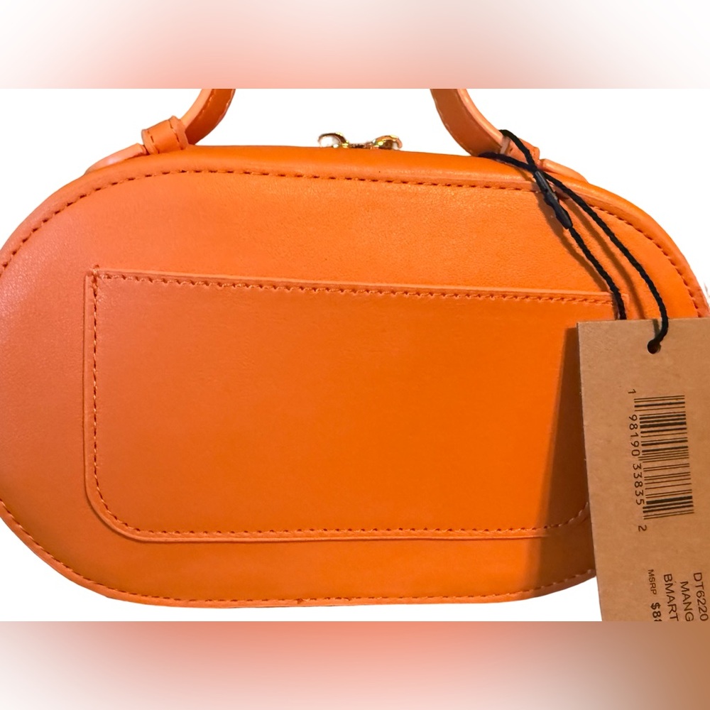 Steve Madden NWT Amazing & Fun Orange Mango Small Crossbody Satchel Bag (P159) - Picture 5 of 8